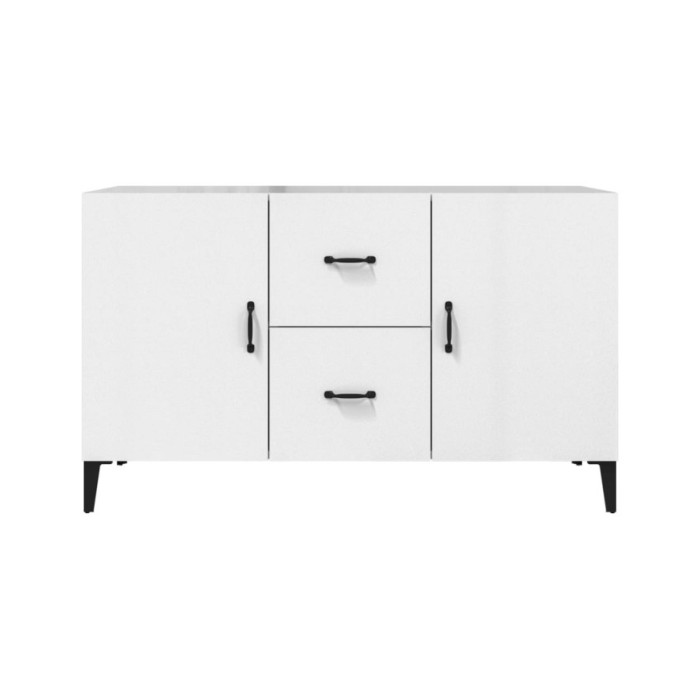 Buffet Blanc brillant 100x36x60 cm Bois d'ingénierie