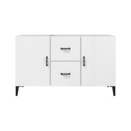 Buffet Blanc brillant 100x36x60 cm Bois d'ingénierie