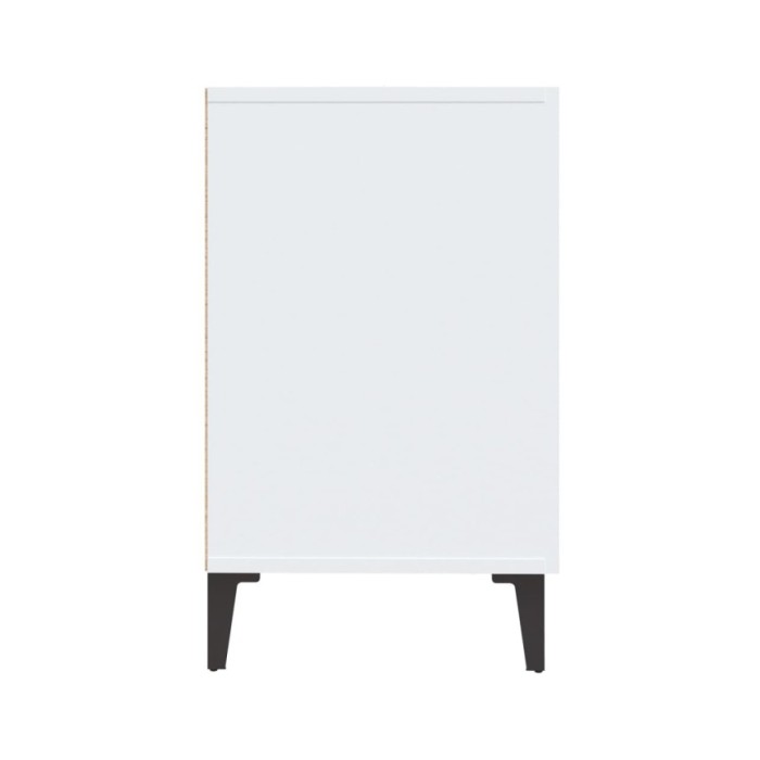 Buffet Blanc brillant 100x36x60 cm Bois d'ingénierie