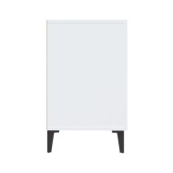Buffet Blanc brillant 100x36x60 cm Bois d'ingénierie
