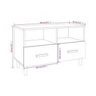 Meuble TV Chêne sonoma 80x36x50 cm Bois d'ingénierie