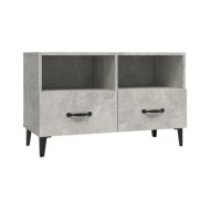 Meuble TV Gris béton 80x36x50 cm Bois d'ingénierie