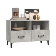 Meuble TV Gris béton 80x36x50 cm Bois d'ingénierie