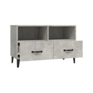 Meuble TV Gris béton 80x36x50 cm Bois d'ingénierie