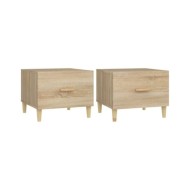 Tables basses 2 pcs Chêne sonoma 50x50x40 cm Bois d'ingénierie