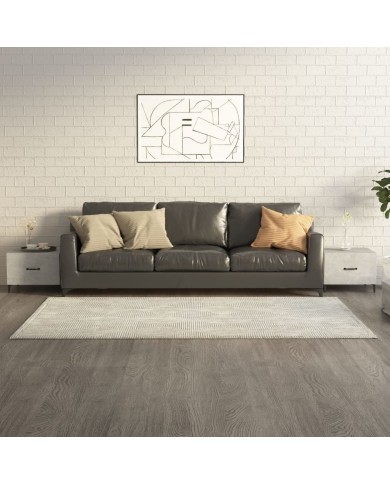 Tables basses avec pieds en métal 2 pcs Gris béton 50x50x40 cm