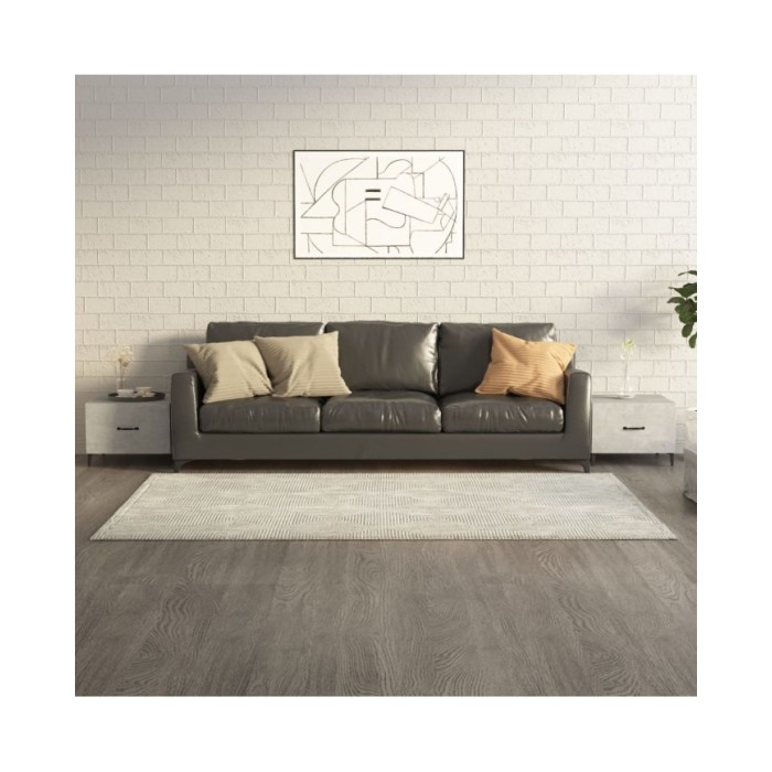 Tables basses avec pieds en métal 2 pcs Gris béton 50x50x40 cm