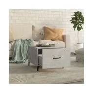 Tables basses avec pieds en métal 2 pcs Gris béton 50x50x40 cm