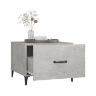 Tables basses avec pieds en métal 2 pcs Gris béton 50x50x40 cm