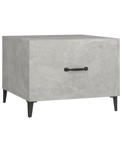 Tables basses avec pieds en métal 2 pcs Gris béton 50x50x40 cm