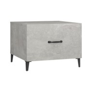 Tables basses avec pieds en métal 2 pcs Gris béton 50x50x40 cm