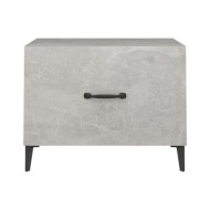 Tables basses avec pieds en métal 2 pcs Gris béton 50x50x40 cm