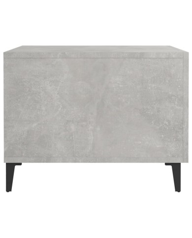 Tables basses avec pieds en métal 2 pcs Gris béton 50x50x40 cm