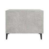 Tables basses avec pieds en métal 2 pcs Gris béton 50x50x40 cm