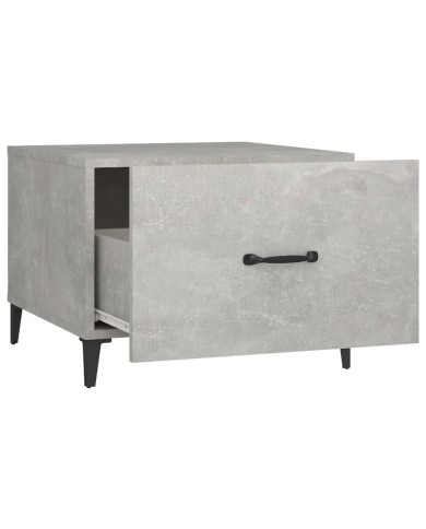 Tables basses avec pieds en métal 2 pcs Gris béton 50x50x40 cm