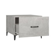 Tables basses avec pieds en métal 2 pcs Gris béton 50x50x40 cm