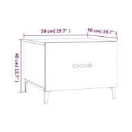 Tables basses avec pieds en métal 2 pcs Gris béton 50x50x40 cm