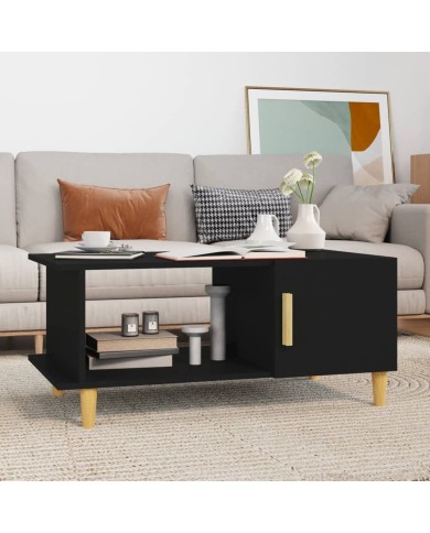 Table basse Noir 90x50x40 cm Bois d'ingénierie