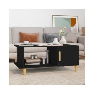 Table basse Noir 90x50x40 cm Bois d'ingénierie