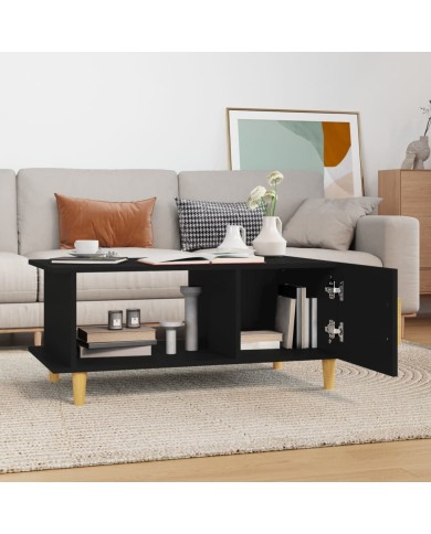 Table basse Noir 90x50x40 cm Bois d'ingénierie