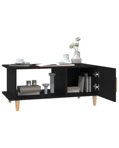 Table basse Noir 90x50x40 cm Bois d'ingénierie