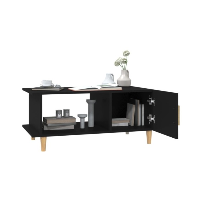 Table basse Noir 90x50x40 cm Bois d'ingénierie