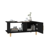 Table basse Noir 90x50x40 cm Bois d'ingénierie
