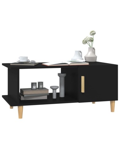 Table basse Noir 90x50x40 cm Bois d'ingénierie
