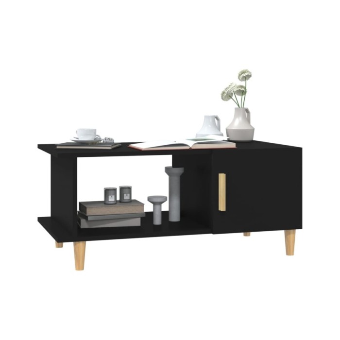Table basse Noir 90x50x40 cm Bois d'ingénierie