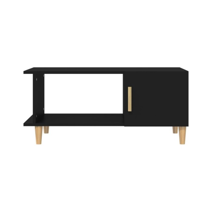 Table basse Noir 90x50x40 cm Bois d'ingénierie