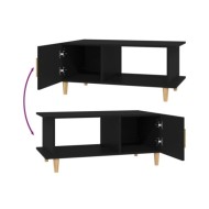 Table basse Noir 90x50x40 cm Bois d'ingénierie