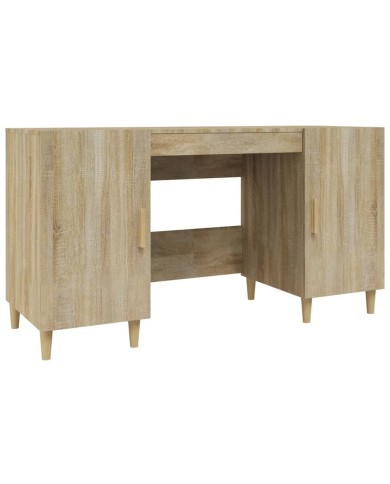 Bureau Chêne sonoma 140x50x75 cm Bois d'ingénierie