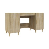 Bureau Chêne sonoma 140x50x75 cm Bois d'ingénierie