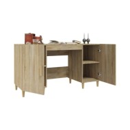 Bureau Chêne sonoma 140x50x75 cm Bois d'ingénierie