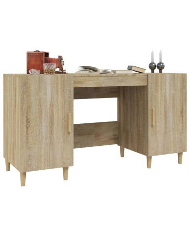 Bureau Chêne sonoma 140x50x75 cm Bois d'ingénierie