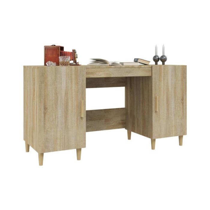 Bureau Chêne sonoma 140x50x75 cm Bois d'ingénierie