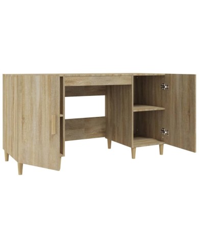 Bureau Chêne sonoma 140x50x75 cm Bois d'ingénierie