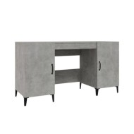 Bureau Gris béton 140x50x75 cm Bois d'ingénierie