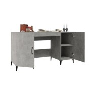 Bureau Gris béton 140x50x75 cm Bois d'ingénierie