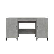 Bureau Gris béton 140x50x75 cm Bois d'ingénierie