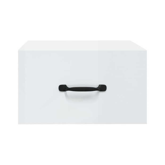 Tables de chevet murales 2 pcs Blanc brillant 35x35x20 cm  