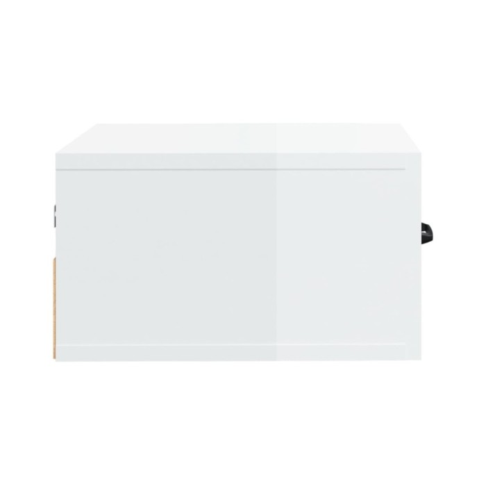 Tables de chevet murales 2 pcs Blanc brillant 35x35x20 cm  