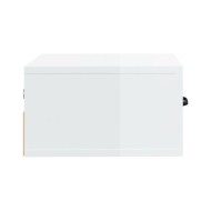 Tables de chevet murales 2 pcs Blanc brillant 35x35x20 cm  
