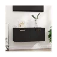 Armoire murale Noir 80x35x36,5 cm Bois d'ingénierie