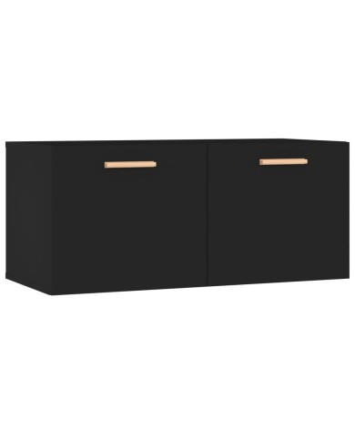 Armoire murale Noir 80x35x36,5 cm Bois d'ingénierie