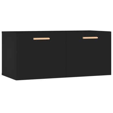 Armoire murale Noir 80x35x36,5 cm Bois d'ingénierie