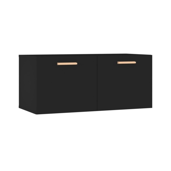 Armoire murale Noir 80x35x36,5 cm Bois d'ingénierie