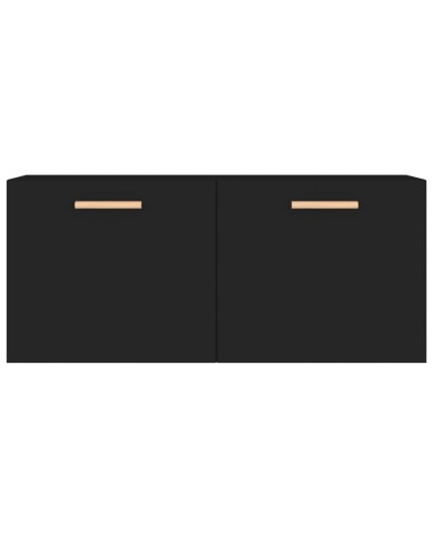 Armoire murale Noir 80x35x36,5 cm Bois d'ingénierie