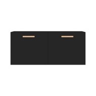 Armoire murale Noir 80x35x36,5 cm Bois d'ingénierie
