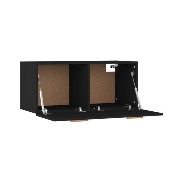 Armoire murale Noir 80x35x36,5 cm Bois d'ingénierie